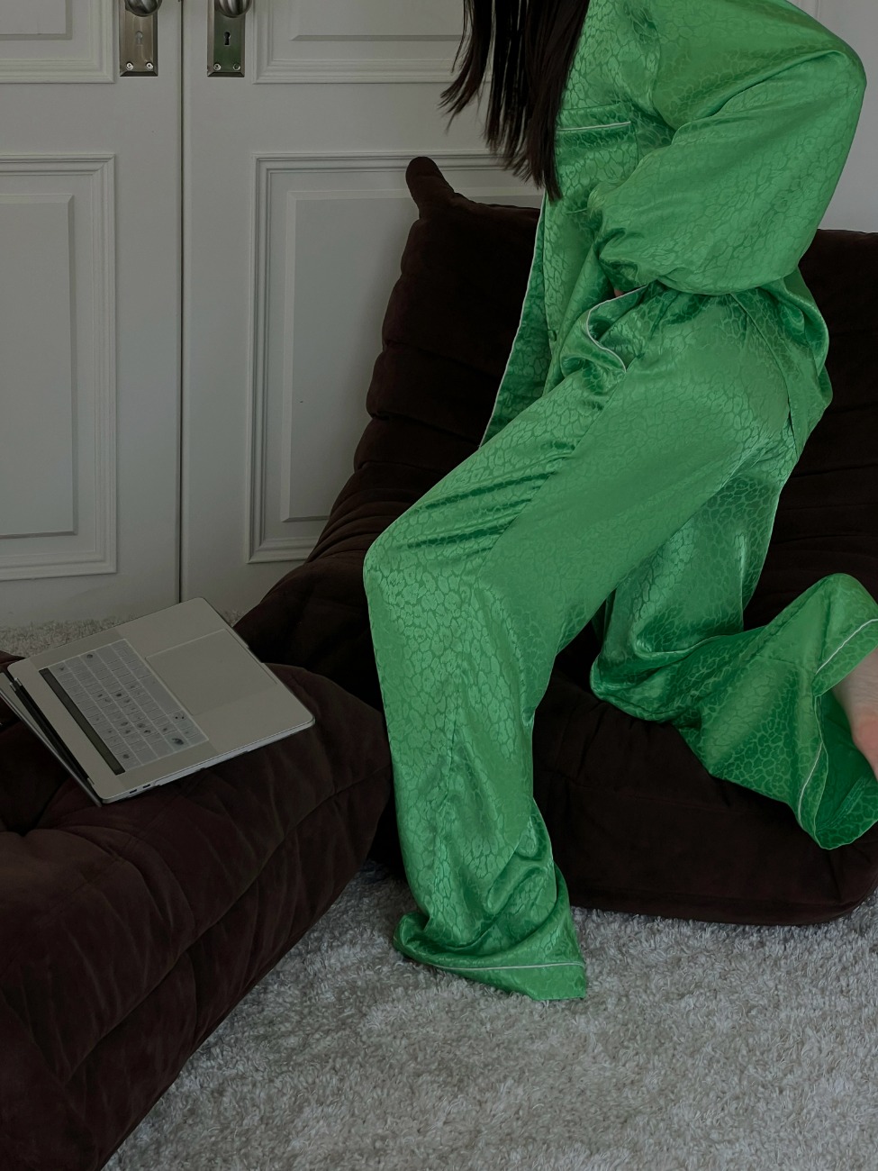 Jacquard Pajama SET/GREEN